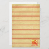 Chinees Nieuwjaar van de Snake Red Lined Briefpapier (Voorkant / Achterkant)