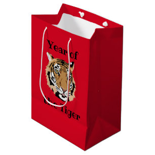 Chinees nieuwjaar van de Tiger Design Gift Bag Medium Cadeauzakje
