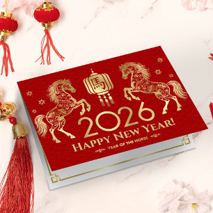 Chinees Nieuwjaar van het Paard 2026 Kaart