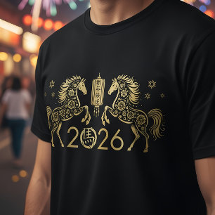 Chinees Nieuwjaar van het Vuurpaard 2026 T-shirt
