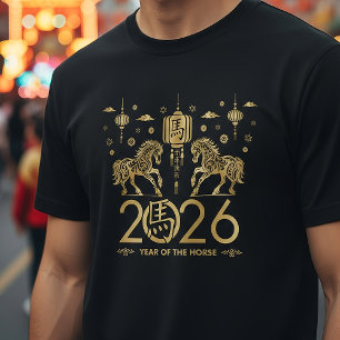 Chinees Nieuwjaar van het Vuurpaard 2026 T-shirt