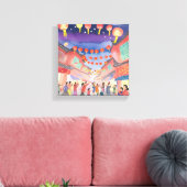 Chinees Nieuwjaar | Waterverf van de viering Canvas Afdruk (Insitu (Woonkamer))