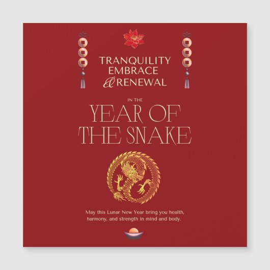 CHINEES NIEUWJAAR WENSKAART (Voorkant)