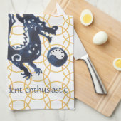 Chinees nieuwjaars dierentuin theedoek (Quarter Fold)