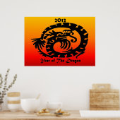 Chinees nieuwjaarsdraak 2012 poster (Keuken)