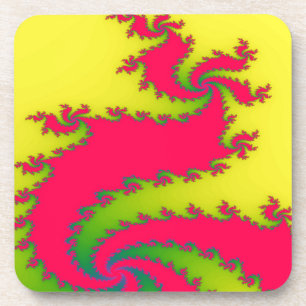 Chinees Nieuwjaarsdraak Fractal Onderzetter