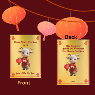 Chinees Nieuwjaarsgeit met Lantaarn Vakantiekaart Feestdagenkaart