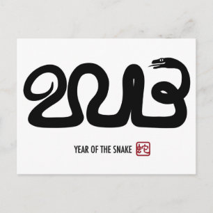 Chinees nieuwjaarsjaar 2013 Briefkaart