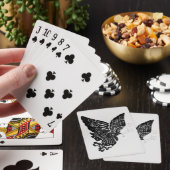 Chinees ontwerp voor gehakt vlinder pokerkaarten (Insitu)