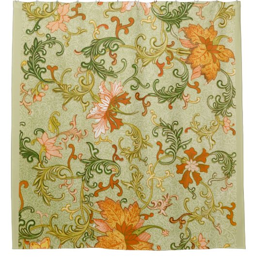  Chinees Ornament Jones Flowers Douchegordijn (Voorkant)