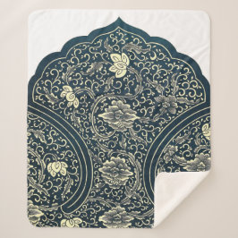 Chinees Ornament Pattern Sherpa Blanket Deken
