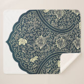 Chinees Ornament Pattern Sherpa Blanket Deken (Voorkant (horizontaal))