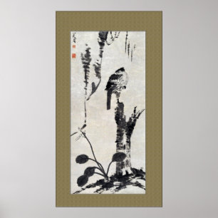 Chinees oud schilderij, Natuur, vogel, Poster