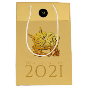 Chinees Ox jaar 2021 Elegant Monogram MGB Medium Cadeauzakje