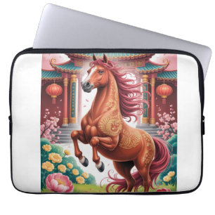Chinees paardenjaar laptop sleeve