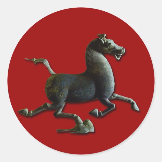 Chinees Paardenjaar Zodiac Verjaardag Ronde Sticke Sticker (Voorkant)