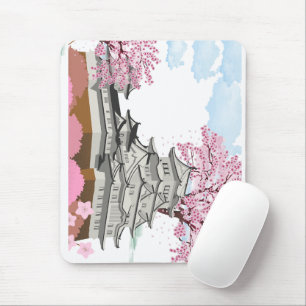 Chinees paleis met sakura bomen – Elegant Orient Muismat