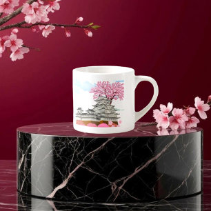Chinees paleis met sakura bomen – Elegante Orienta Espresso Kop