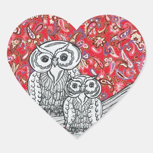 Chinees papier uilen 1 stickers (Voorkant)