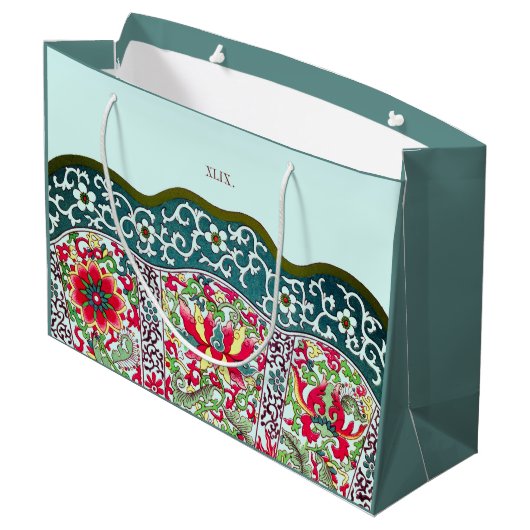 CHINEES PATROON AANGEPASTE GESCHENKTAS GROOT CADEAUZAKJE (Achterkant Gekanteld)