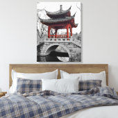 Chinees paviljoen canvas afdruk (Insitu (Slaapkamer))