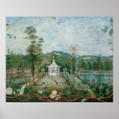 Chinees paviljoen in een Engelse tuin, 18e eeuw Poster (Voorkant)