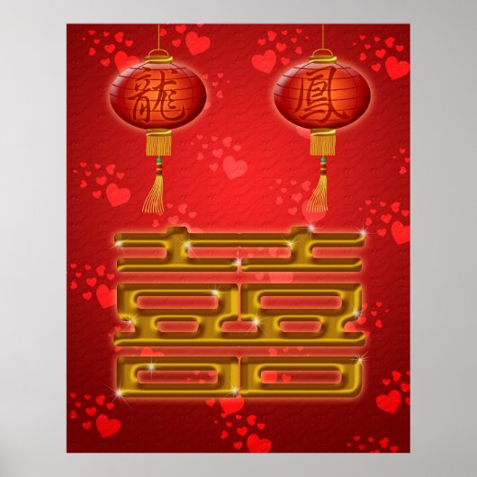 Chinees Poster voor dubbelgeluk (Voorkant)