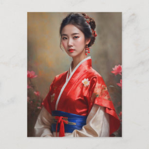 Chinees Prinses Portret Briefkaart