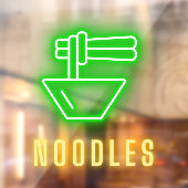 Chinees restaurant Noodles Neon Raamsticker (Vel 2)