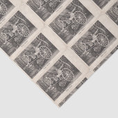  Chinees Rickshaw Foto Briefkaart 1905 Tissuepapier (Detail)