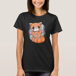 Chinees Rood Panda met Speelgoed Magic Wand Cute C T-shirt