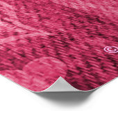 Chinees roze rood liefdessymbool vierkant poster a (Hoek)