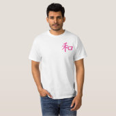 Chinees roze Vredessymbool T-shirt (Voorkant volledig)