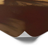 Chinees schilderij bergen en waterval poster (Hoek)