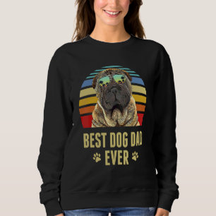 Chinees Shar Pei Best Dog Dad Ever Retro Sunset Trui