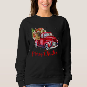 Chinees Shar Pei Dog Ride Red Truck Trui