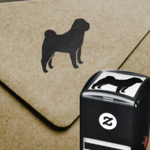Chinees Shar-Pei Hondenras Silhouet Zelfinktende Stempel