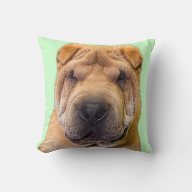 Chinees Shar Pei Portrait Kussen (Voorkant)