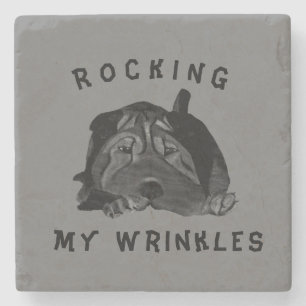 Chinees Shar Pei "Rocking My Rimples" Onderzetter