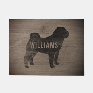 Chinees Shar-Pei Silhouette gepersonaliseerd Honde Deurmat