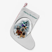 Chinees Shar-Pei Trio Kerstmis Kleine Kerstsok (Voorkant (Hangend))