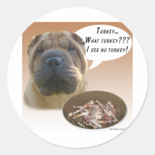 Chinees Shar Pei Turkije Ronde Sticker