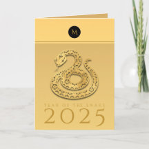 Chinees Slangenjaar 2025 Elegant Monogram VGC
