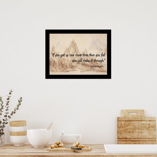 Chinees spreekwoord dat u zult maken poster (Keuken)