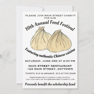 Chinees Sum Shumai Dumplings Food Festival Kaart