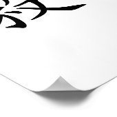 Chinees symbool voor doorzettingsvermogen poster (Hoek)