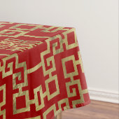 Chinees symbool voor dubbel geluk tafelkleed (Voorbeeld)