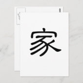 Chinees symbool voor thuis briefkaart (Voorkant / Achterkant)