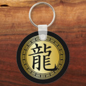 Chinees symbooljaar van de draak BGB Sleutelhanger (Achterkant)