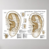 Chinees systeem van auriculaire ear Acupunctuur Poster (Voorkant)